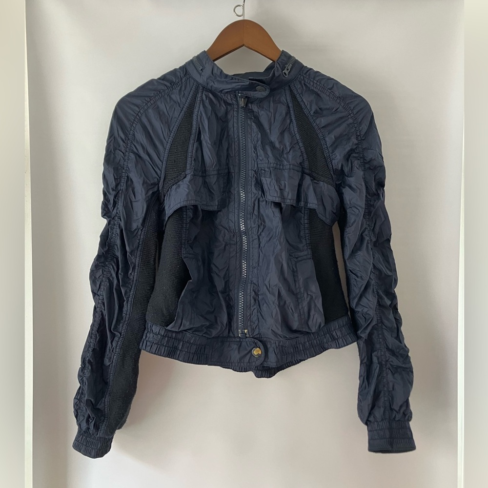 Mango 90s bomber jacket navy cropped size xs